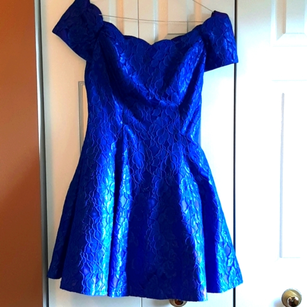 Lace off the shoulder dress